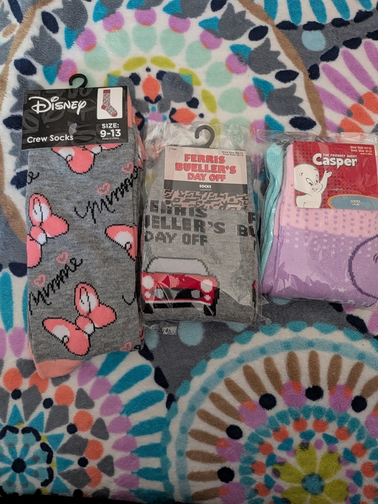 Disney Accessories - Disney Minnie, Casper, Or Ferris Bueller Socks